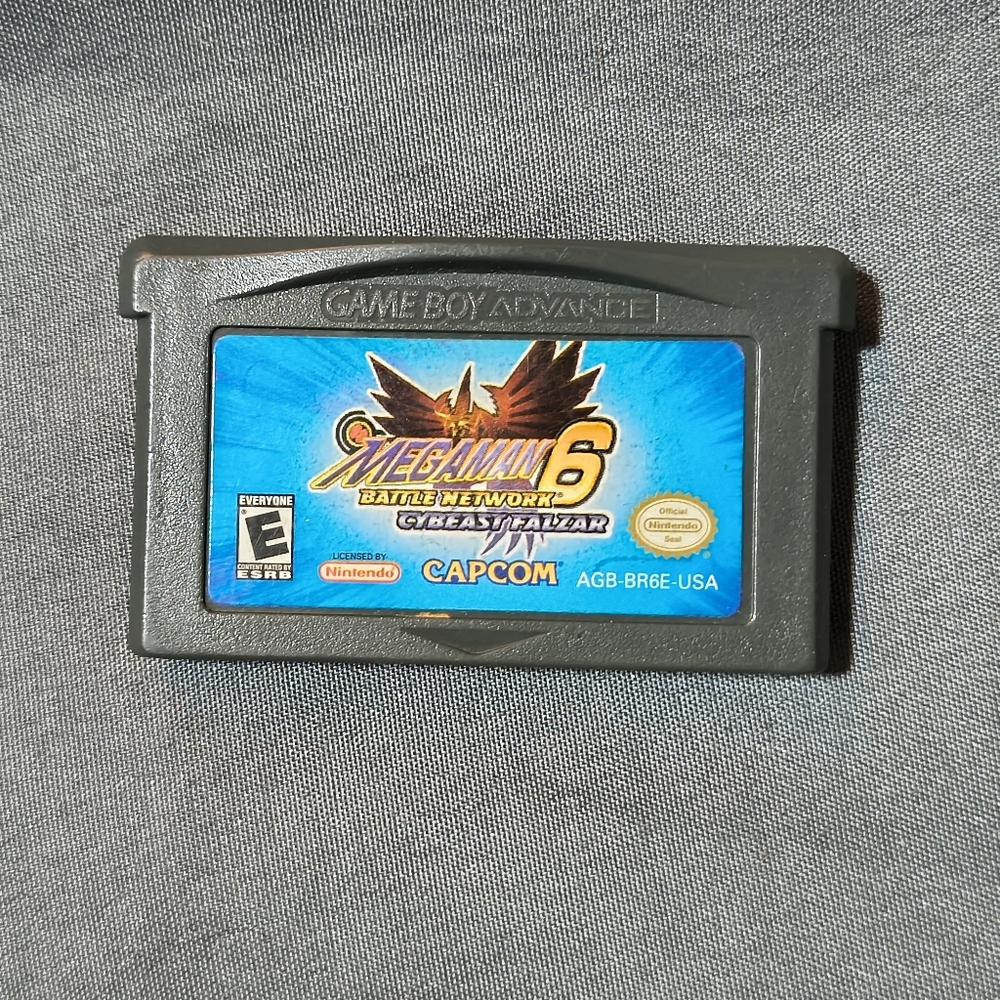 Mega Man 6 Battle Network Cybeast Falzar Network GBA Game Boy Advance Cartridge
